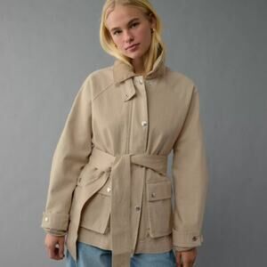AE American Eagle SZ M/L 100% Cotton Canvas Barn Jacket Chore Coat NWOT